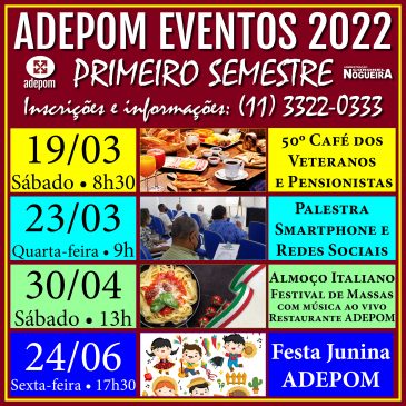 Eventos da ADEPOM estão turbinando o primeiro semestre. Não fique de fora!