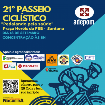 Estão abertas as inscrições para 21º Passeio Ciclístico da Adepom