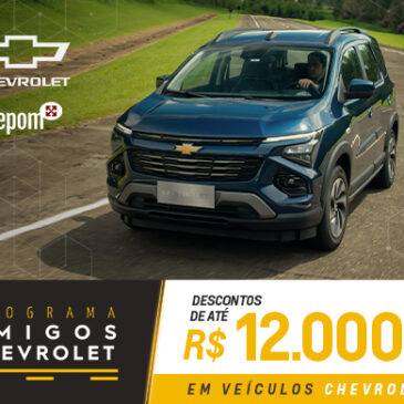 Amigos Chevrolet com até R$ 12.000 de desconto em junho