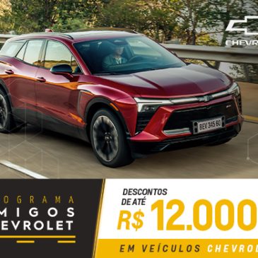 Amigos Chevrolet com até R$ 12.000 de desconto em setembro